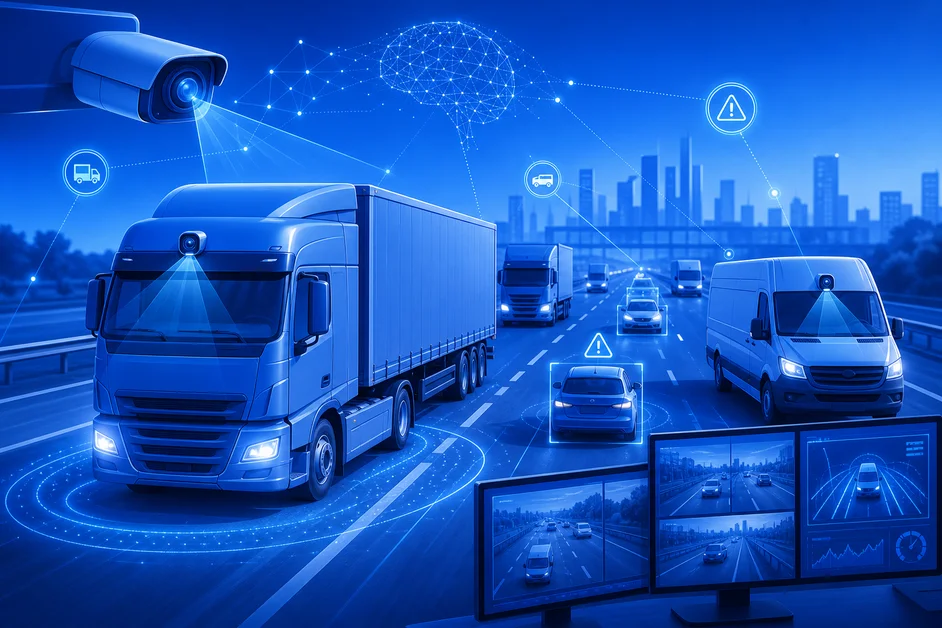 Câmeras com IA na frota: como a visão computacional está reduzindo acidentes no transporte